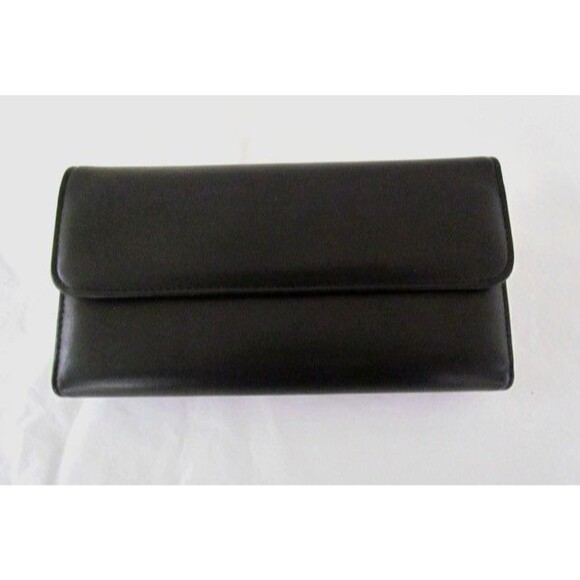 Vintage Dopp All Leather Black Checkbook Wallet Large Deadstock New in Boz - Picture 4 of 16